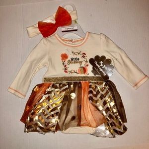 NWT Baby Starters Little Blessing Metallic Mesh Dress Sz 3 months Fall